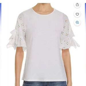 Le Gali Womens Pamela Bell Sleeve Embroidered top